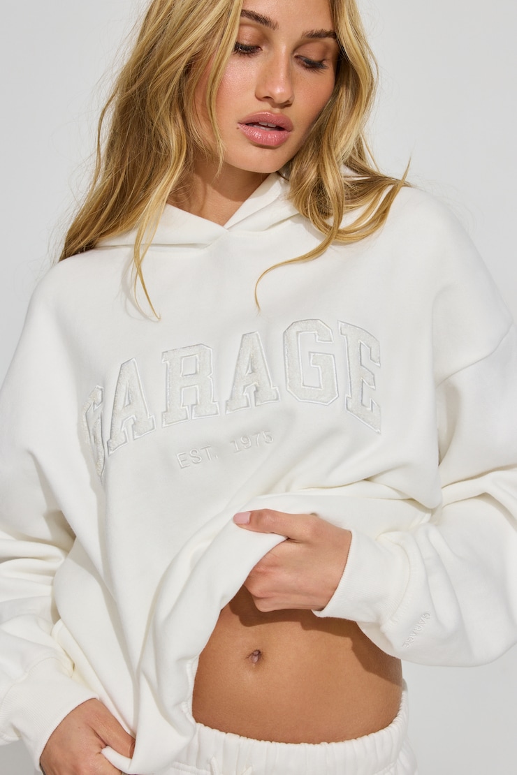 Snow White with Chenille "GARAGE" Logo