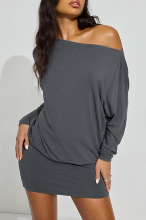 Long Sleeve Banded Bottom Dress