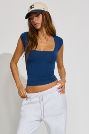 Smooth Open Neck Tee