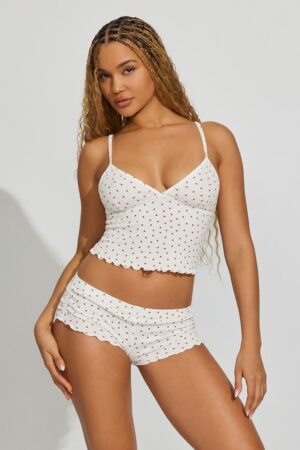Pointelle Ruched Tiny Shorts